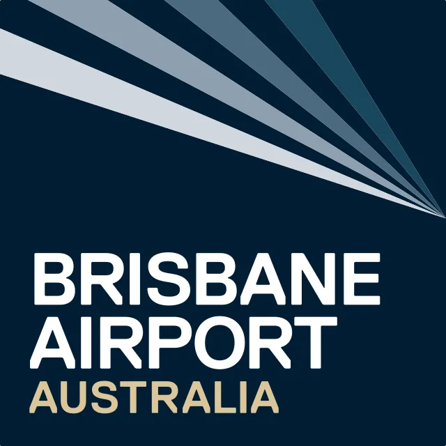 Brisbane Airport logo with rays, Australia.